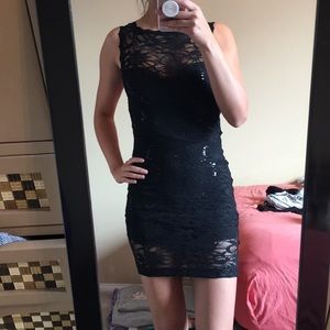 Black lace dress